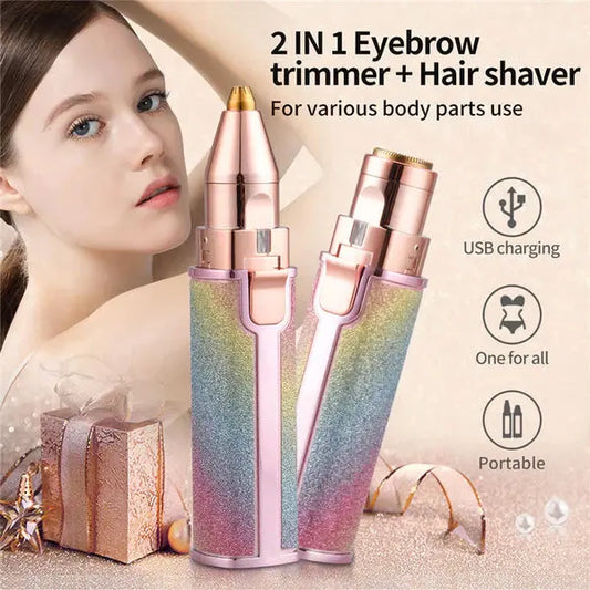 2 in 1 Eyebrow Trimmer & Hair Remover For Women IVY MART