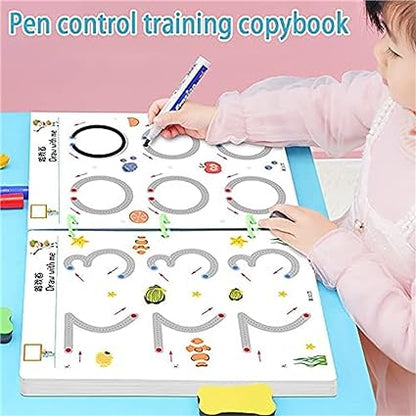Stroke Line: Dot to dot Drawing & Writing Practice Book 64 Pages
