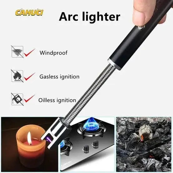 Rechargeable Electric Kitchen Lighter with long Neck,USB Arc lighter Easy to use, Plasma Stove Lighter, Flameless BBQ Lighter for Stove IVY MART