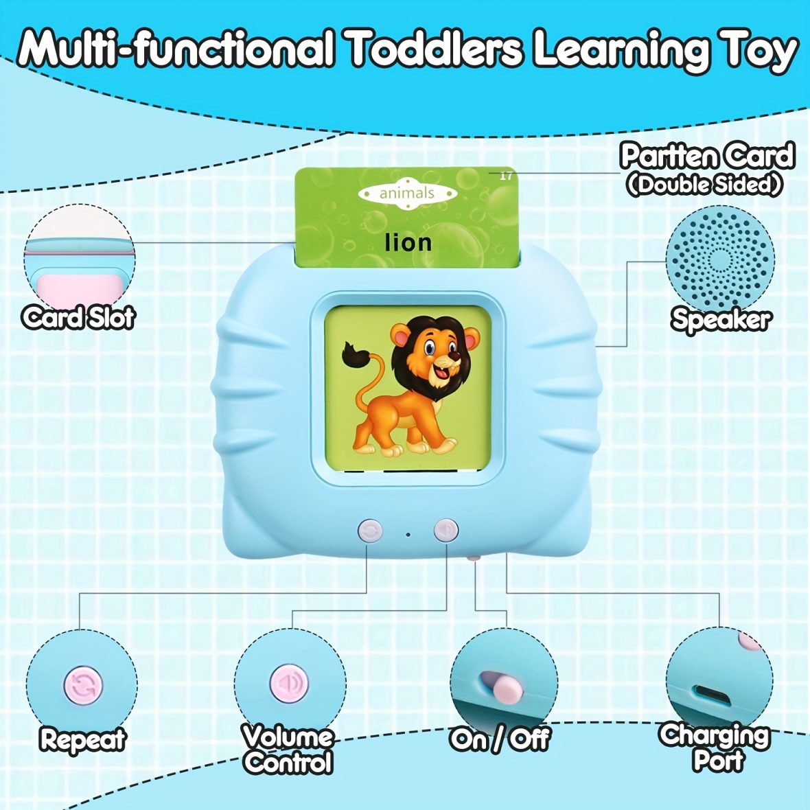 Toddler Talking Flash Cards.(Rechargeable)