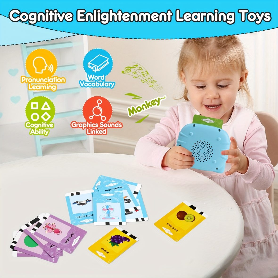 Toddler Talking Flash Cards.(Rechargeable)