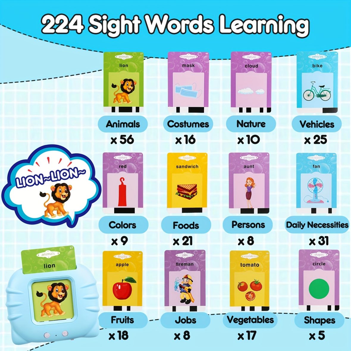 Toddler Talking Flash Cards.(Rechargeable)