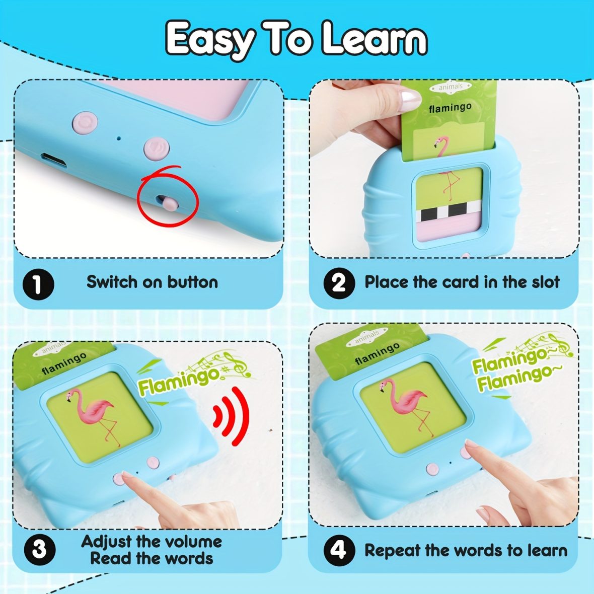 Toddler Talking Flash Cards.(Rechargeable)